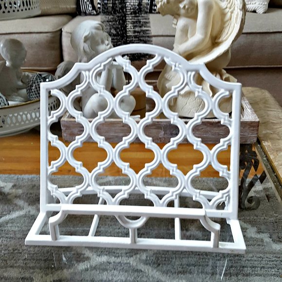 Unbranded Kitchen Boho Modern Farmhouse Solid Metal Cookbook Stand